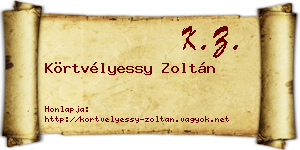 Körtvélyessy Zoltán névjegykártya