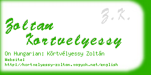 zoltan kortvelyessy business card